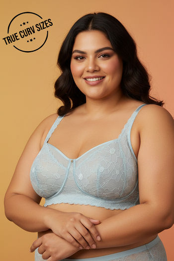 Buy Zivame La Flamme True Curv Double Layered Non Wired Full Coverage Super Support Bra - Grey Mist